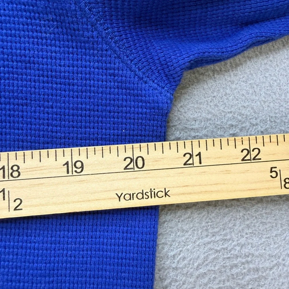 Polo Ralph Lauren Sleepwear Thermal Shirt Mens Large Blue Cotton Waffle Knit